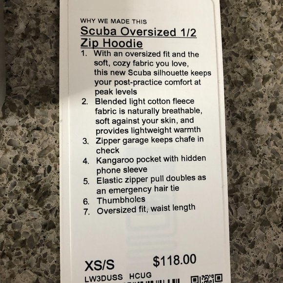 Lululemon Scuba oversized 1/2 Zip Hoodie - Brand New Never Worn - Picture 5 of 5